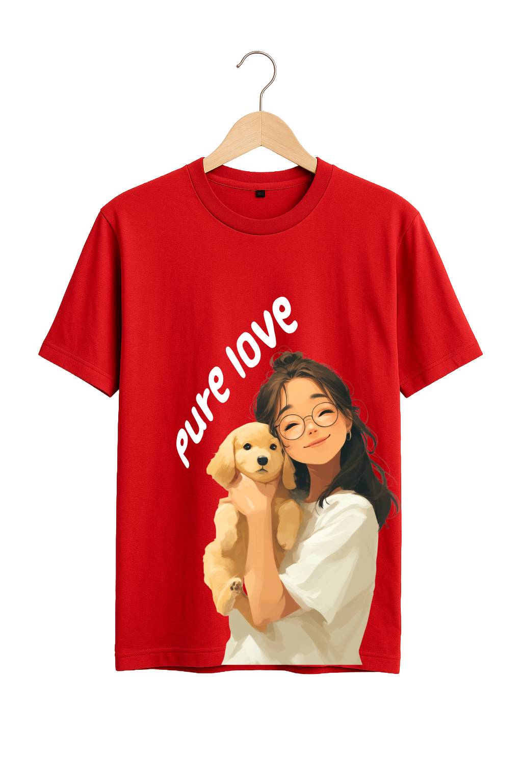 Girl & Pet Dog Oversize Tee