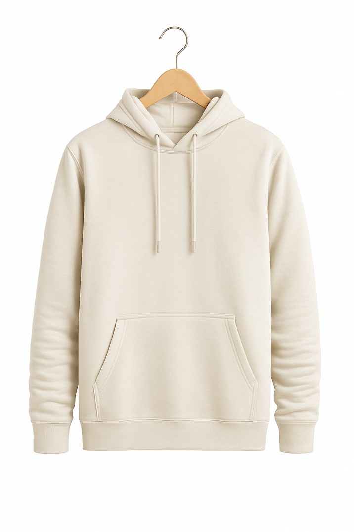 Premium Beige Winter Hoodie with Kangaroo Pocket – Warm, Soft & Minimal Style