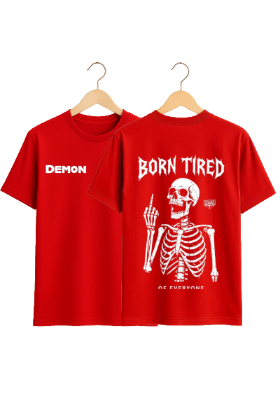 🔥 “Demon Drip” Oversized Red T-Shirt