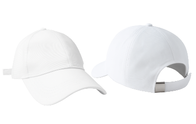 Premium White Adjustable Baseball Cap with Metal Buckle – Unisex Cotton Casual Hat