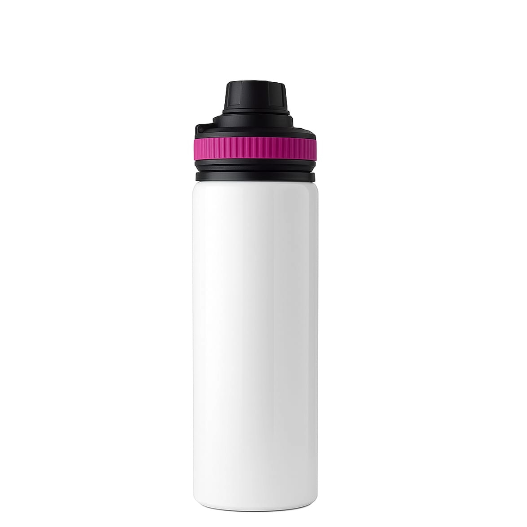 White Aluminum Steel Gym Bottle – 750ml | Leak-Proof, Lightweight & Durable