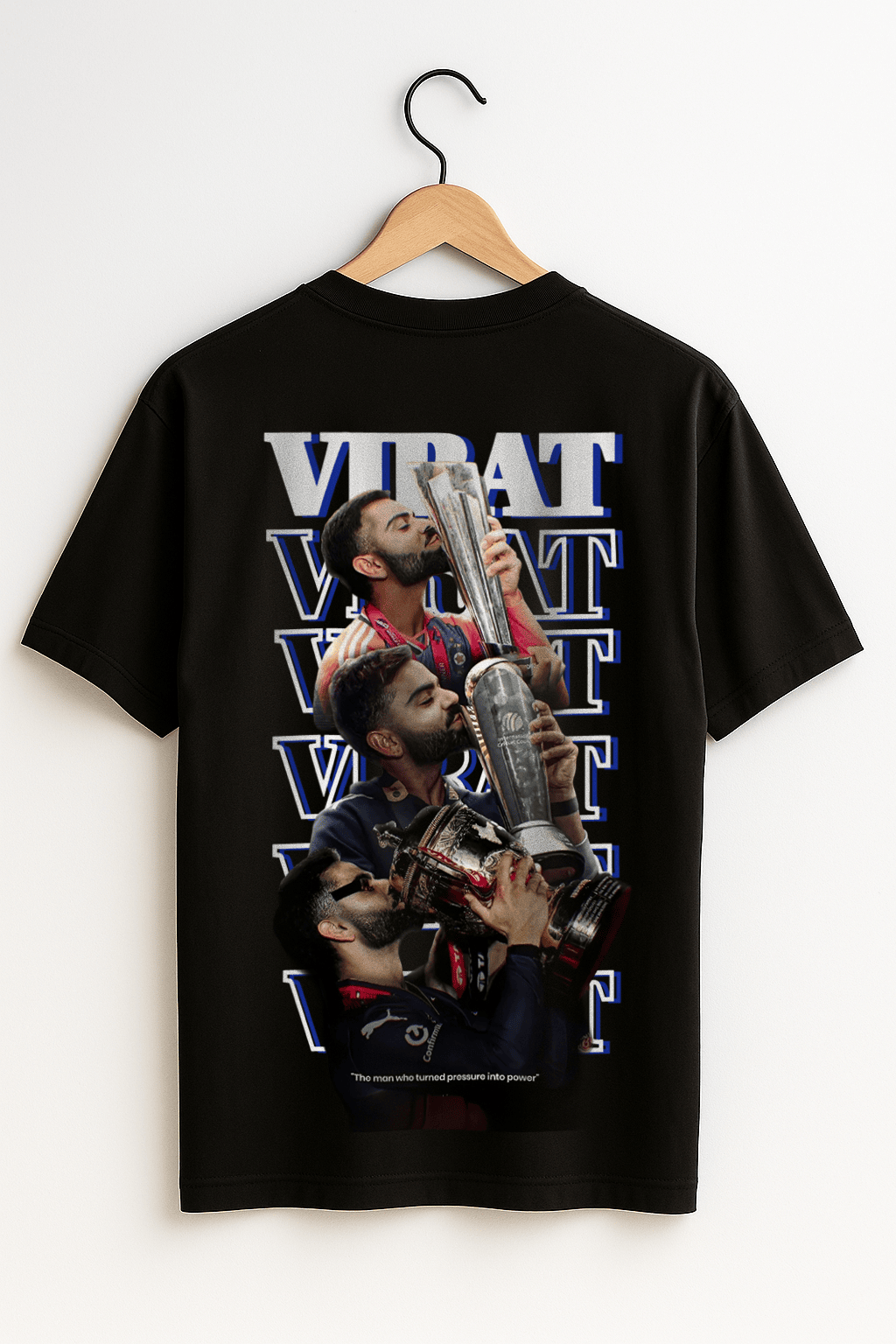 Virat Kohli Cuplift Oversized Black T-Shirt – Iconic Champion Edition
