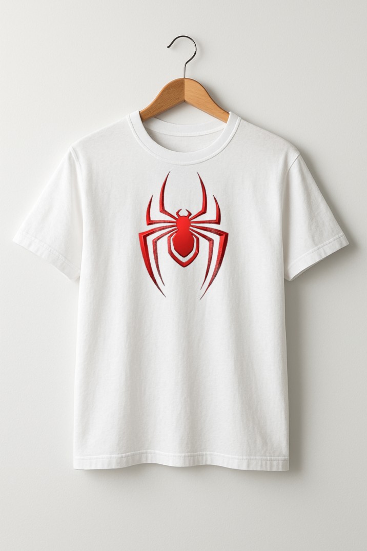 🕸️ Spider-Man Web Print Oversized T-Shirt