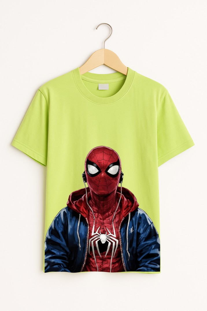 Spider-Man Mint Oversized T-Shirt – Chill Meets Hero Vibes