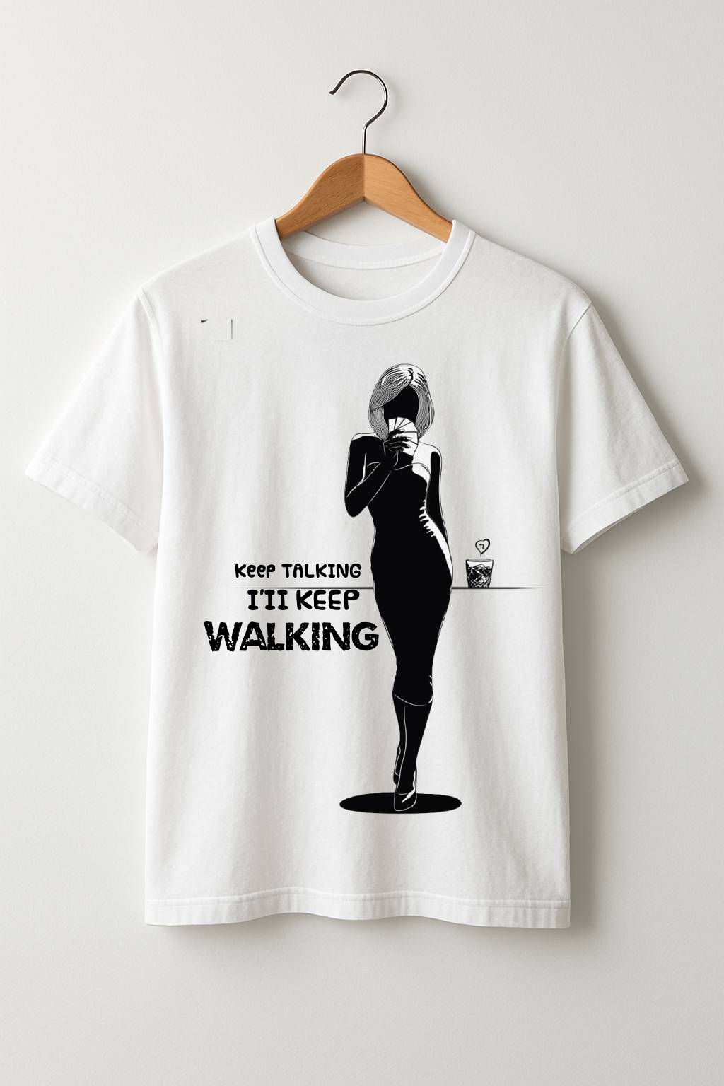 Keep Talking, I’m Walking Oversized T-Shirt for Girls